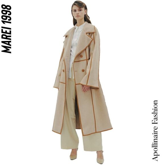 MAREI 1998 for FREE PEOPLE SWEET PEA FAUX FUR COAT IN SAND NWT LARGE - Picture 3 of 13